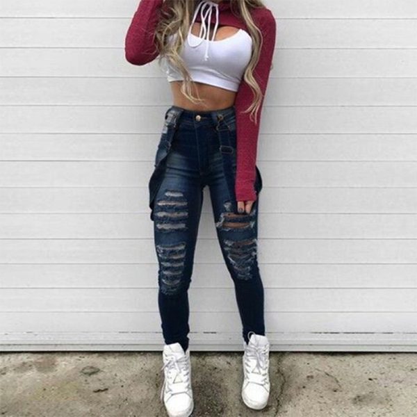 High-rise ripped jeans - Image 4