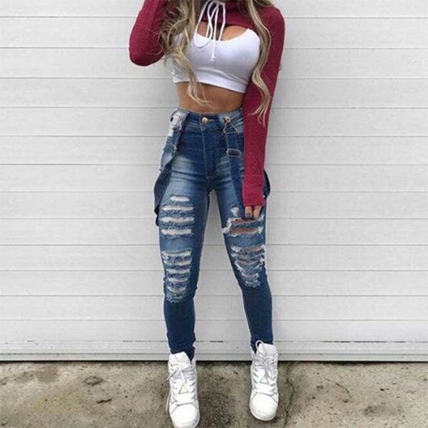 High-rise ripped jeans - Image 3