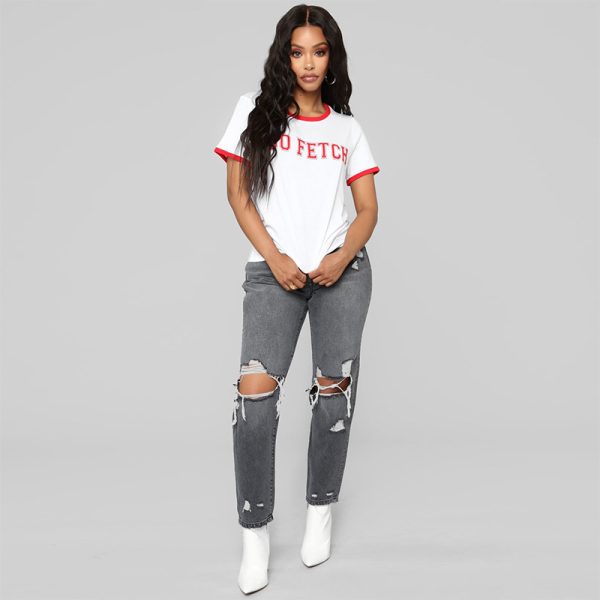 Ripped big hole fashion Jeans Women High Waist skinny pencil Denim Pants Elastic Stretch sexy slim fit gray Jeans women S-2XL - Image 2