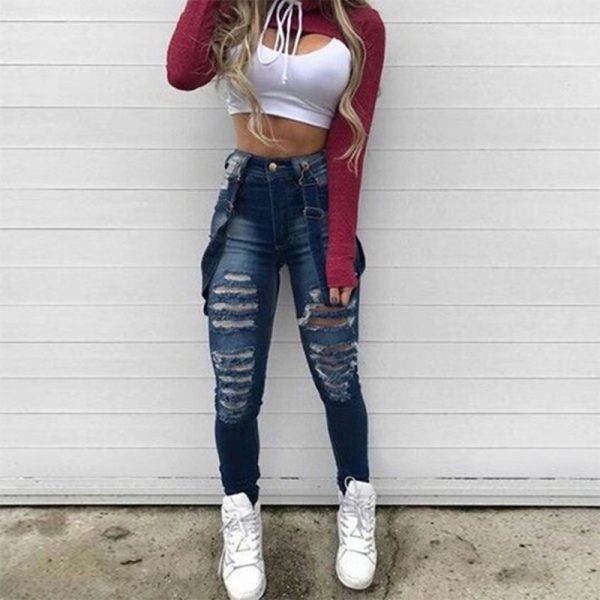 High-rise ripped jeans - Image 5