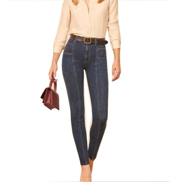 Stitching slimming ladies jeans - Image 3
