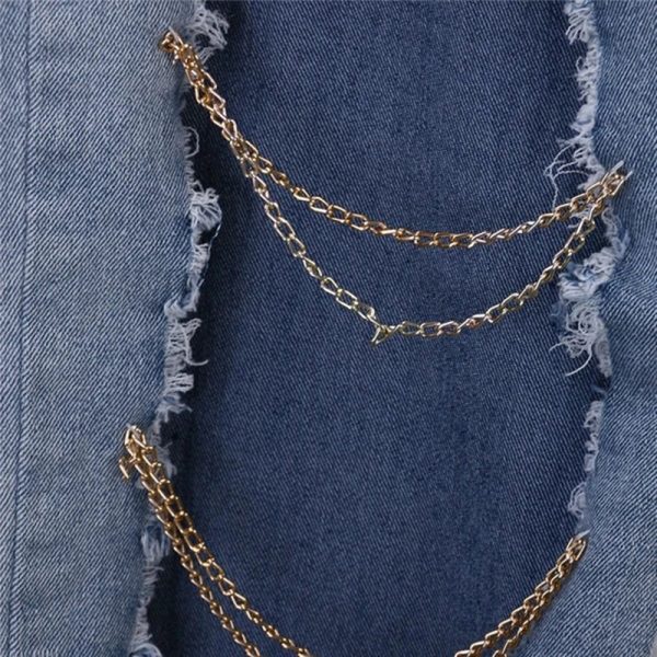 Women's exaggerated big ripped jeans - Image 3