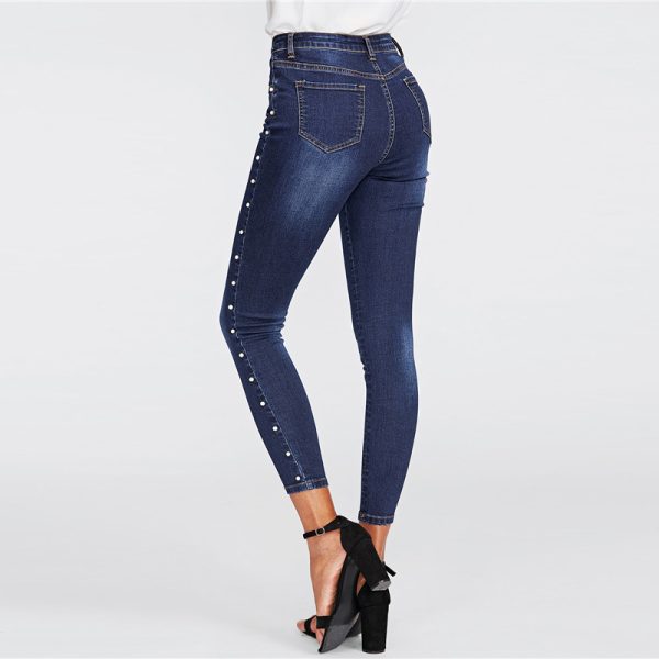Women's beaded skinny jeans - Image 2