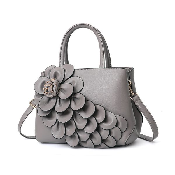 PU leather flower portable shoulder bag - Image 5