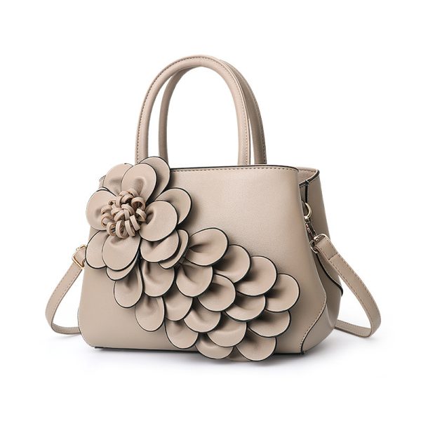 PU leather flower portable shoulder bag - Image 7