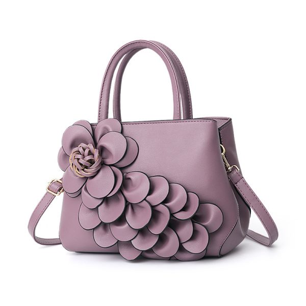 PU leather flower portable shoulder bag - Image 9