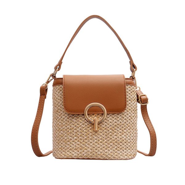 Straw Bag Women Fashion Hand-knitted - Image 2
