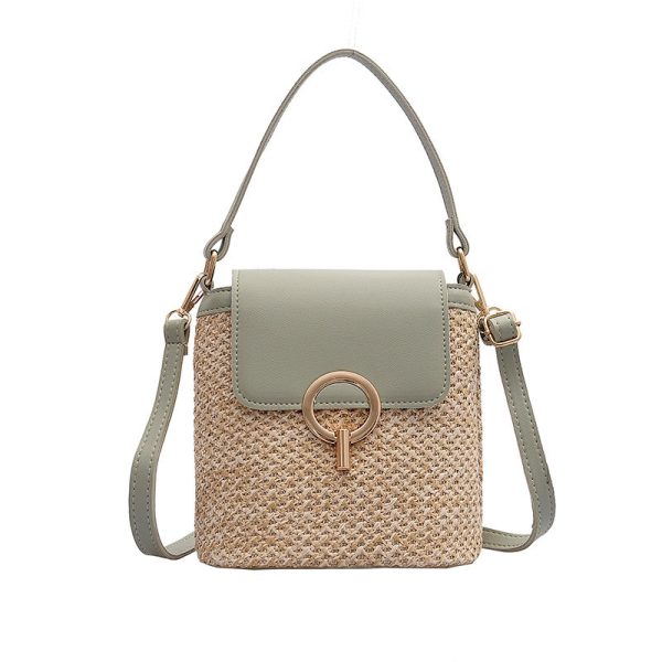 Straw Bag Women Fashion Hand-knitted - Image 5