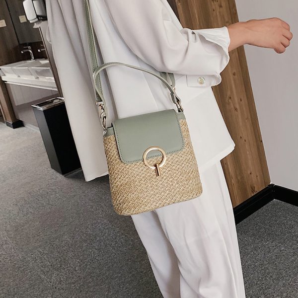 Straw Bag Women Fashion Hand-knitted - Image 4