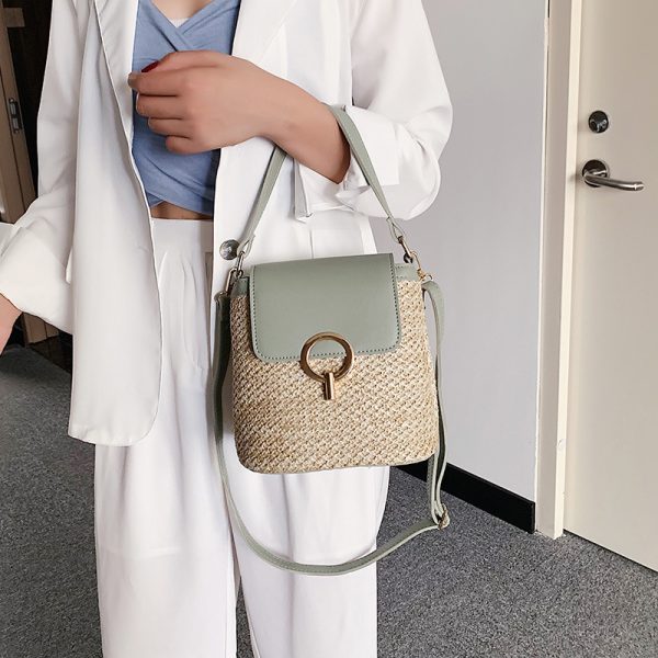Straw Bag Women Fashion Hand-knitted - Image 3