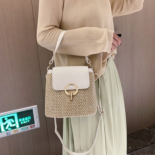 Straw Bag Women Fashion Hand-knitted - Image 6