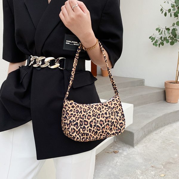 Women Handbag Butterfly Cow Leopard Printed Pattern Underarm Bags Small Shoulder Bag - Image 3