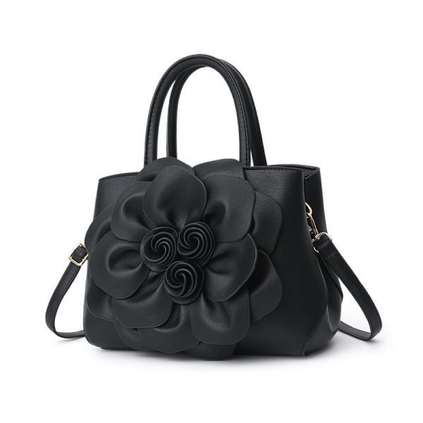 PU leather flower portable shoulder bag - Image 2
