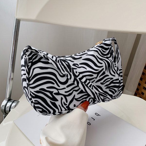 Women Handbag Butterfly Cow Leopard Printed Pattern Underarm Bags Small Shoulder Bag - Image 7