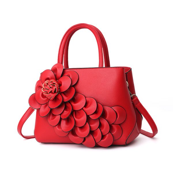 PU leather flower portable shoulder bag - Image 10