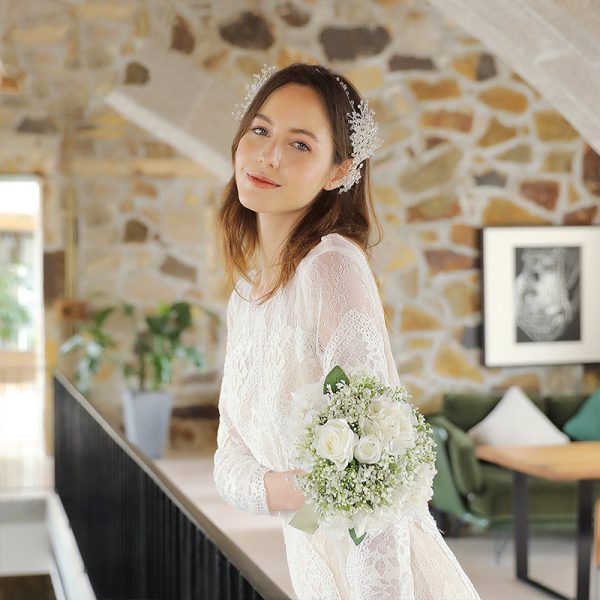 Hand-woven Rhinestone Headband Wedding Dress Headdress - Image 4