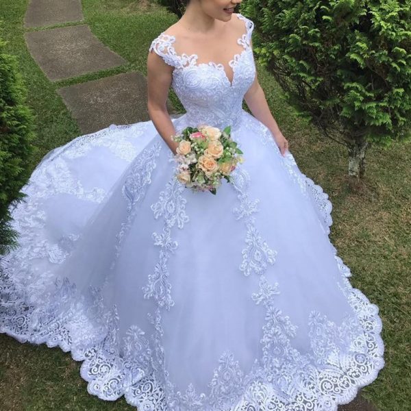 Wedding Dress White Vintage Lace Wedding Dress - Image 4