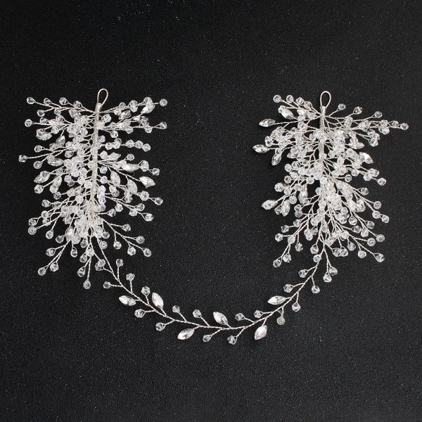 Hand-woven Rhinestone Headband Wedding Dress Headdress - Image 5