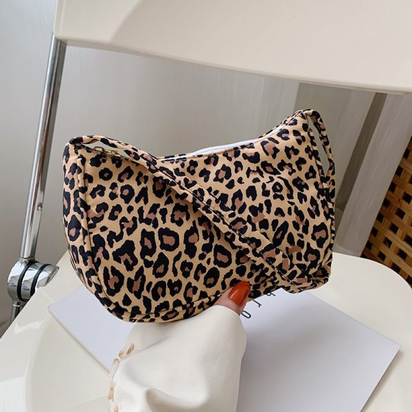 Women Handbag Butterfly Cow Leopard Printed Pattern Underarm Bags Small Shoulder Bag - Image 8
