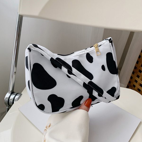 Women Handbag Butterfly Cow Leopard Printed Pattern Underarm Bags Small Shoulder Bag - Image 6