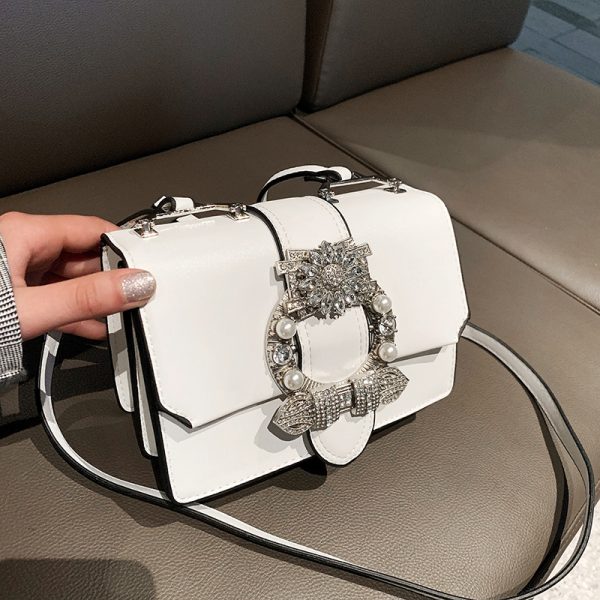 Fashion Designer Famous Bags For Women Designer Diamond Lock Bags Quality PU Leather Women Handbags Elegant Lady Shoulder Bags - Image 4