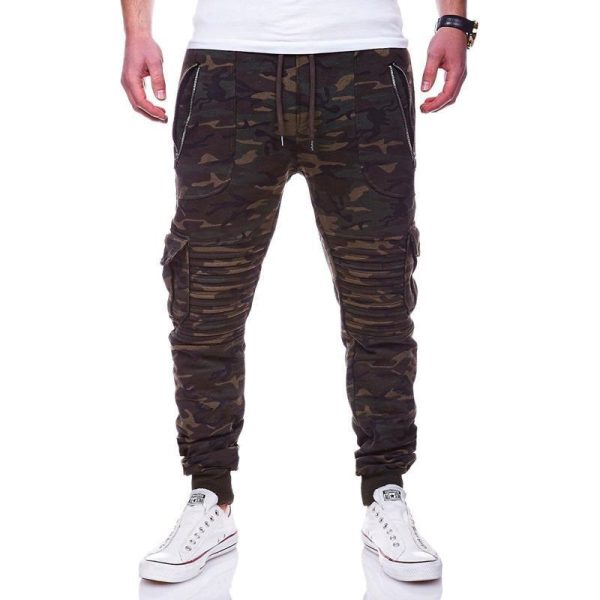 Sports Pants Striped Pleated Casual Men - Image 6