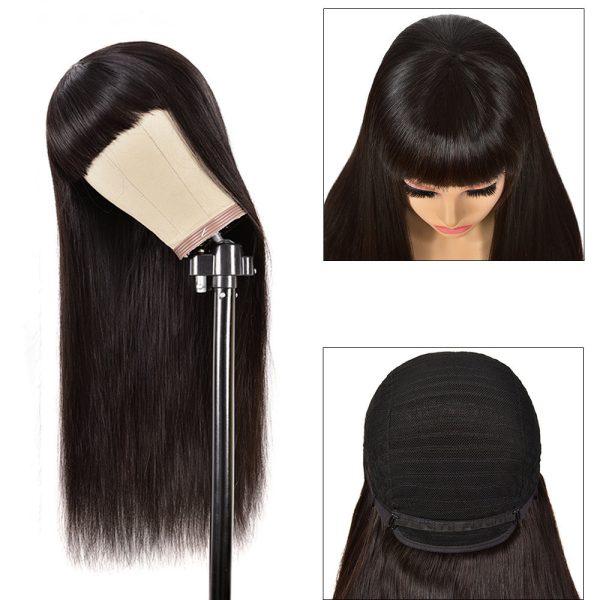 Qi Bangs Headgear Upside Down Real Human Hair - Image 5