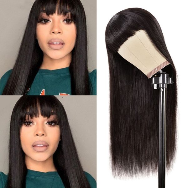 Qi Bangs Headgear Upside Down Real Human Hair - Image 2