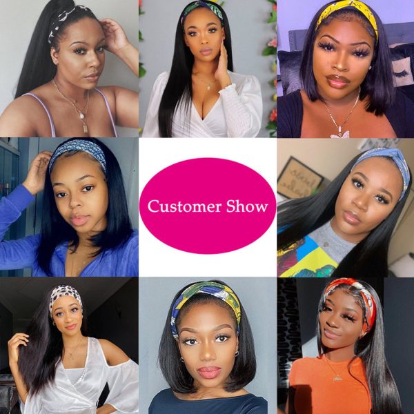 Human Hair No Lace Headband Wig - Image 5