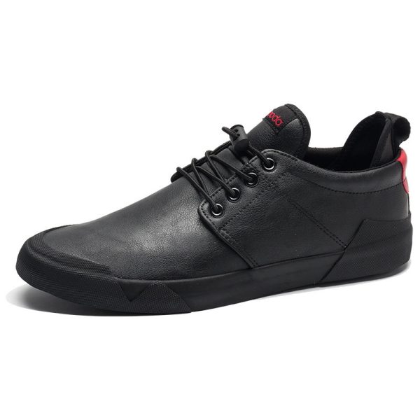 Fashion men shoes lace-up leather casual shoes - Image 2