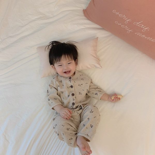 Newborn Home Clothes Baby Short Sleeved Romper Romper - Image 3