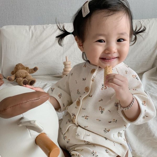 Newborn Home Clothes Baby Short Sleeved Romper Romper - Image 5