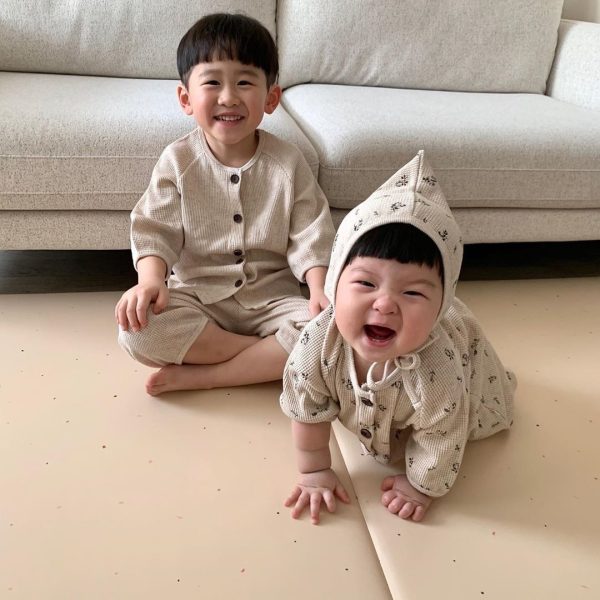 Newborn Home Clothes Baby Short Sleeved Romper Romper - Image 6