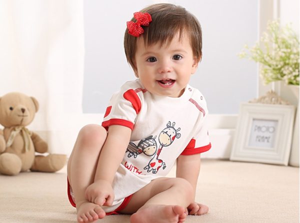 Baby Short-sleeved Fart Clothes Baby Jumpsuit Triangle Newborn Baby Romper Summer - Image 5