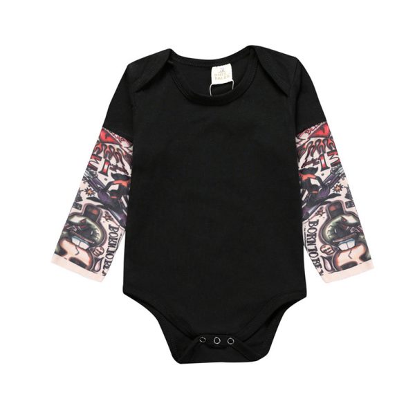 Baby Long Sleeve Tattoo Bag Fart Clothes - Image 5