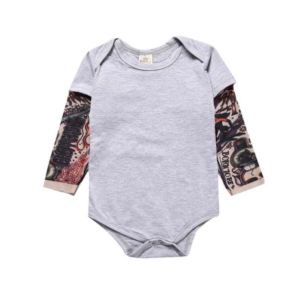 Baby Long Sleeve Tattoo Bag Fart Clothes - Image 4