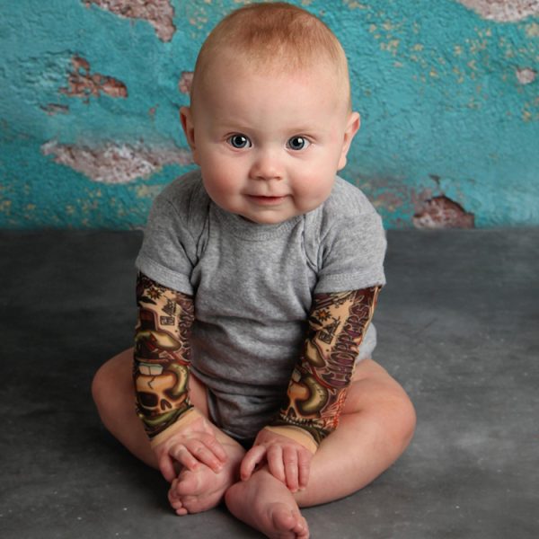 Baby Long Sleeve Tattoo Bag Fart Clothes - Image 2