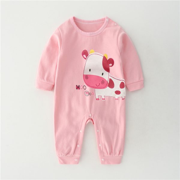 Baby Jumpsuit Spring And Autumn Cotton Baby Romper Romper Long-Sleeved Thin Spring Baby Clothes Bag Fart Clothes Spring Clothes - Image 5