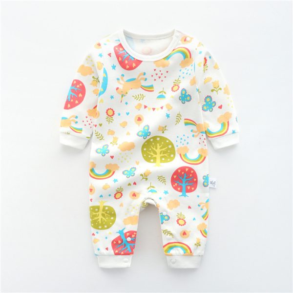 Baby Jumpsuit Spring And Autumn Cotton Baby Romper Romper Long-Sleeved Thin Spring Baby Clothes Bag Fart Clothes Spring Clothes - Image 3