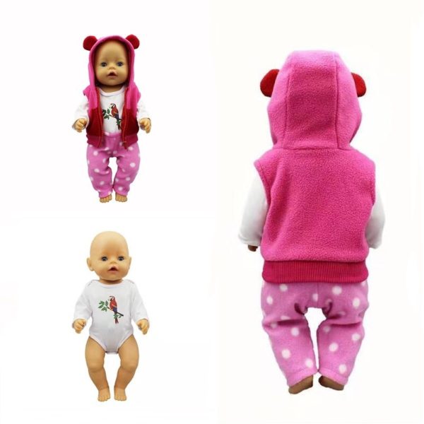 Baby Fit 18 inch 43cm Baby Doll Clothes Accessories Red - Image 4