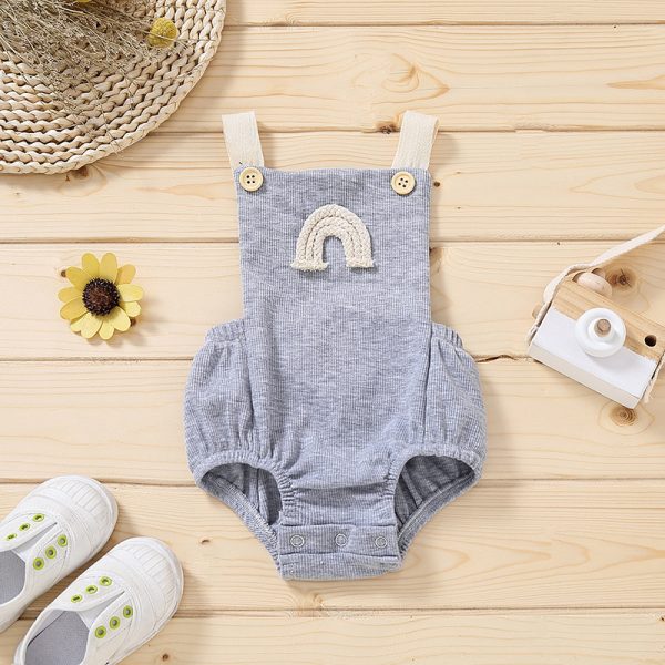 Rainbow Clothes Baby Boys And Girls Triangle Climbing Suit - Image 4