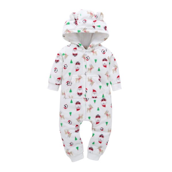 Romper Long-sleeved Polar Fleece Baby Clothes Romper - Image 3