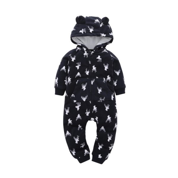 Romper Long-sleeved Polar Fleece Baby Clothes Romper - Image 4