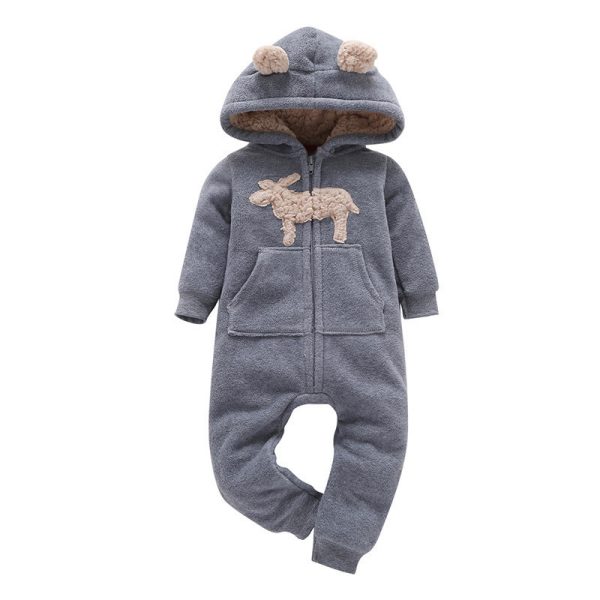 Romper Long-sleeved Polar Fleece Baby Clothes Romper - Image 7