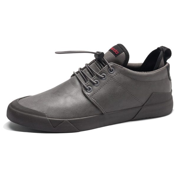 Fashion men shoes lace-up leather casual shoes - Image 4