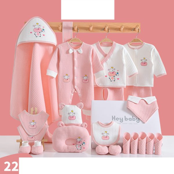 Fashion Cotton Winter Baby Clothes Full Moon Gift Set - Image 8
