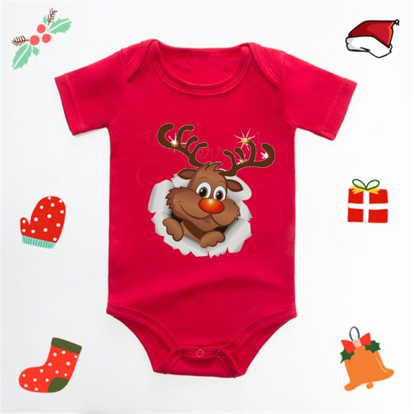 Baby Romper Jumpsuit Red Fart Clothes - Image 5