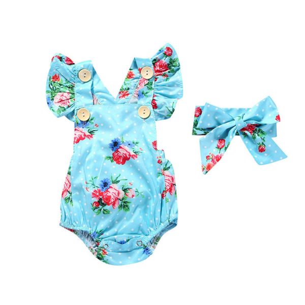 Newborn Baby Clothes Sleeveless Girl Clothes 2pcs set - Image 4