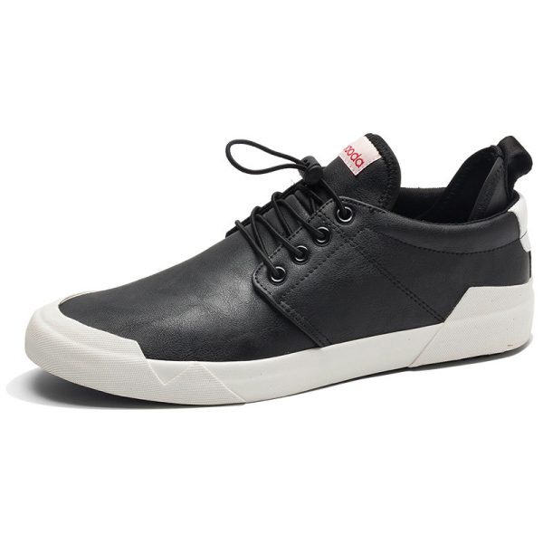 Fashion men shoes lace-up leather casual shoes - Image 3