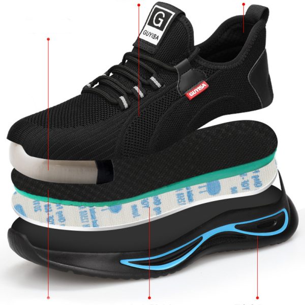 Steel Toe Shoes For Men Work Safety Shoes Nonslip Indestructible Sneakers - Image 5